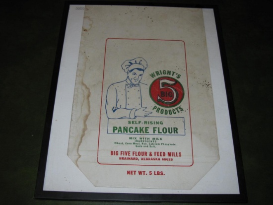 Wright's Products"Self Rising Pancake Flour" Sign, R&L Shows Sign