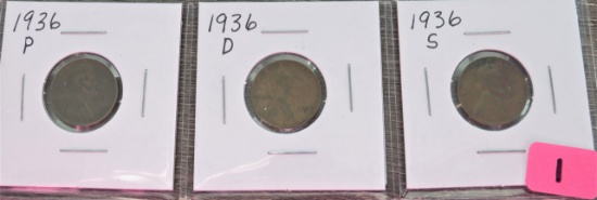 3 Lincoln Wheat Cents
