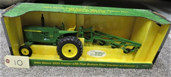 John Deere 3020 Tractor with Four Bottom Plow