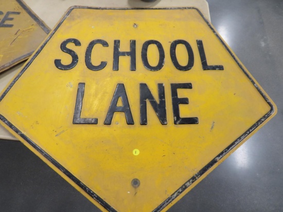 School Lane 5 side pentagon sign