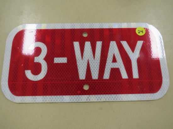 3-Way metal sign