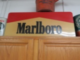 Marlboro sign lighted