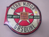 Round Star Motor Gasoline Sign