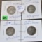 1942, 43-S, 44-P, 45-S WW2 Nickels