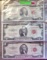 (3) 1953 Red Dot $2 Notes