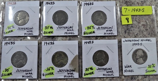 (7) 1943-S Jefferson Nickels