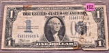 193_? $1 Note - Tapped - Cant Read Date Blue Seal