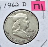 1962-D Franklin Half