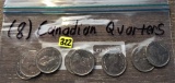 (8) Canadian Quarters