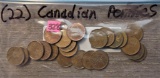 (22) Canadian Pennies