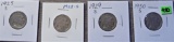 1925-S, 28-S, 29-S, 30-S Buffalo Nickels