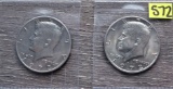 (2) 1972-D Kennedy Half Dollars