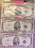 (3) 1963 $5 Notes