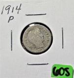 1914-P Barber Dime