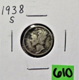 1938-S Mercury Dime