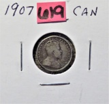 1907 Canadian Silver 5 Cent Piece