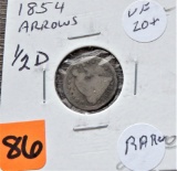 1854 Seated Half Dime