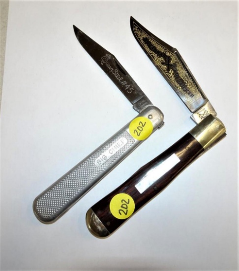 2 - Arkansas Pig Sticker Made in Germany 4" Blade & Big Chief 3 1/2" Blade #2728139 Folding Knives