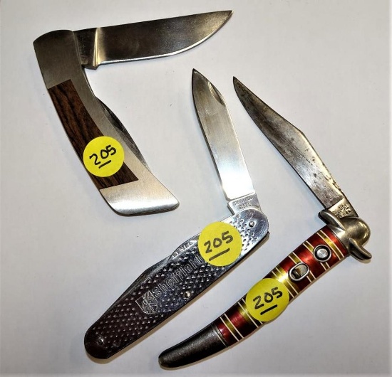 Imperial Spring Loaded & Sheffield 4-Blade & Gerber 2-Blade #97223 Folding Knives