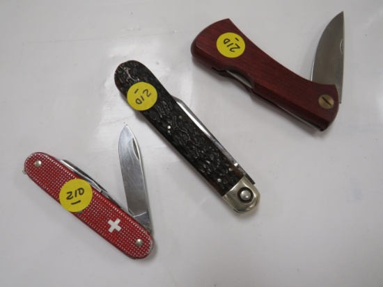 Press Button Walden NY, Estwing Sweden, Bictorinox Switzerland #98 Knives