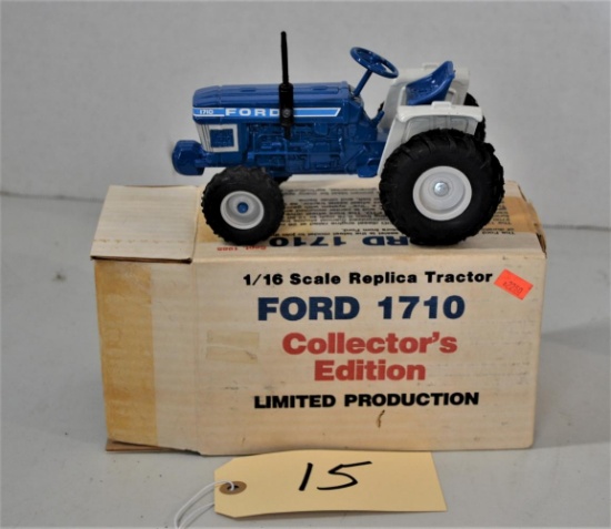 diecast Ford 1710 tractor w/box