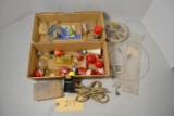 Fishing tackle box with assorted fishing gear