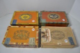 4 cigar boxes