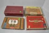 4 cigar boxes