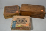 3 cigar boxes