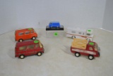 4 toy vehicles & 1 Avon cologne RV