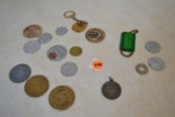 17 advertising tokens & key rings