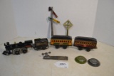 Overland tin train cars and parts
