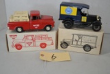 2 Ertl diecast auto banks W/boxes