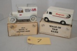 2 Ertl diecast auto banks W/boxes