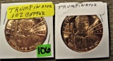 (2) 1oz Copper Trumpinator Coins