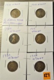 (6) Wheat Cents