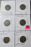(6) Indian Head Cents