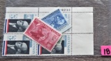 5 Cent Stevenson Plate Block-3 3 Cent Stamps