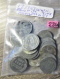 (17) 1943 WW2 Zinc Cents