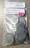 (21) WW2 Zinc Cents
