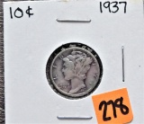 1937 Mercury Dime