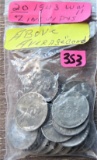 (20) 1943 WW2 Zinc Cents