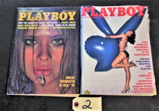 Playboy Feb, July 77
