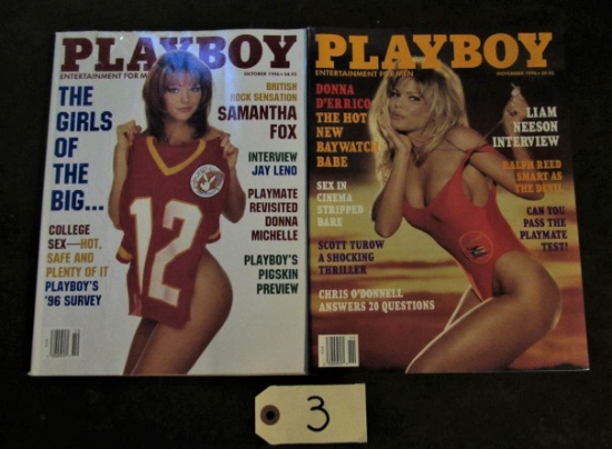 Playboy Oct 96 (Samantha Fox) Nov 96 (Donna D'errico)
