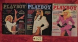 Playboy Dec, Nov 84, Jan 85 (Goldie, Christie, Suzanne)