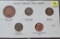 5 Coin United States Type Cents