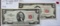 (2) $2 United States Notes -Red Seal