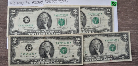 (4) 1976 $2 Federal Reserve Notes