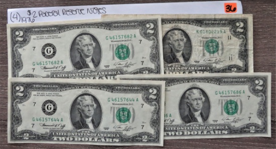 (4) 1976 $2 Federal Reserve Notes