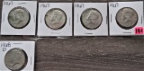 (5) Kennedy Half Dollars